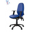 Vinyl Office Chair with Height Adjustable Arms + Inflatable Lumbar Support