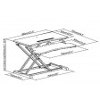 Ergo-Postural Sit Stand Desk converter Dimensions