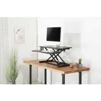 Ergo-Postural Sit Stand Desk converter on Narrow table